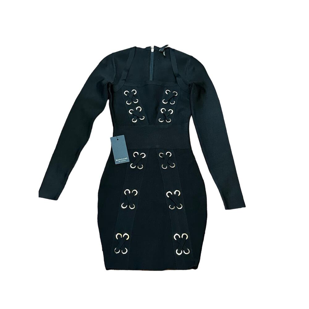 Marciano NWT Black XXS Bandage Bodycon Mini Dress